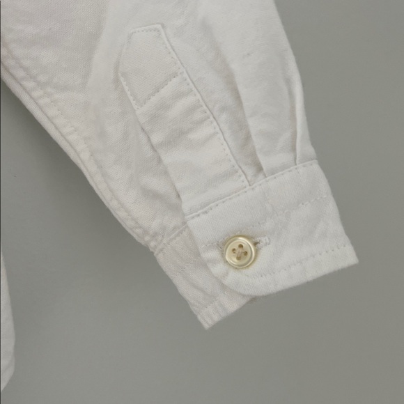 Ralph Lauren White Button-Down Long Sleeve Cotton Shirt with Polo Pony Size 9M - Picture 10 of 14